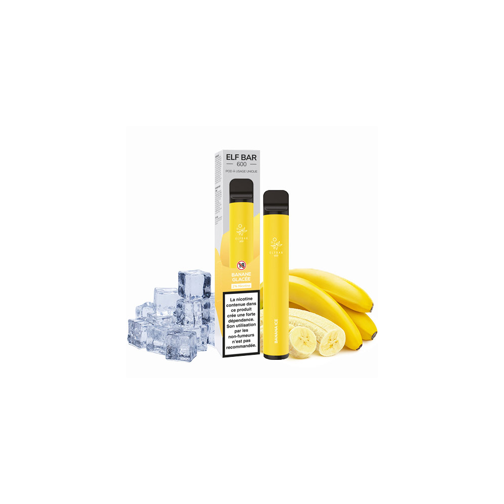 ElfBar - Banane Glacée Pod Jetable - 20mg 