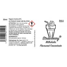 Eco Vape - Strawberry Milkshake Concentré 30ML 0MG
