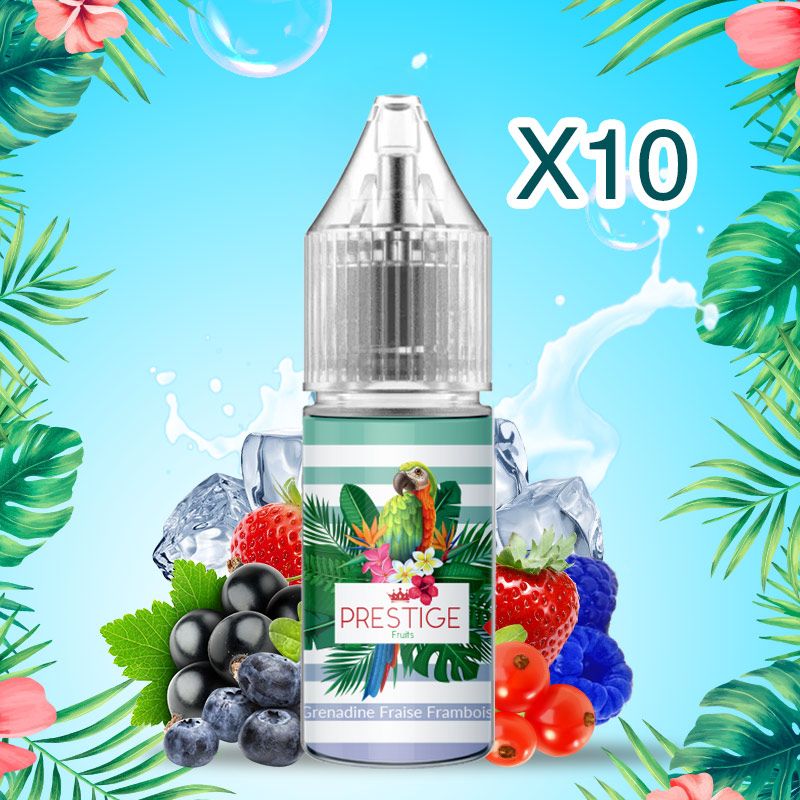 Prestige Fruits - Nic Salt - Grenadine Raspberry Strawberry - 50/50 - 10ml X10