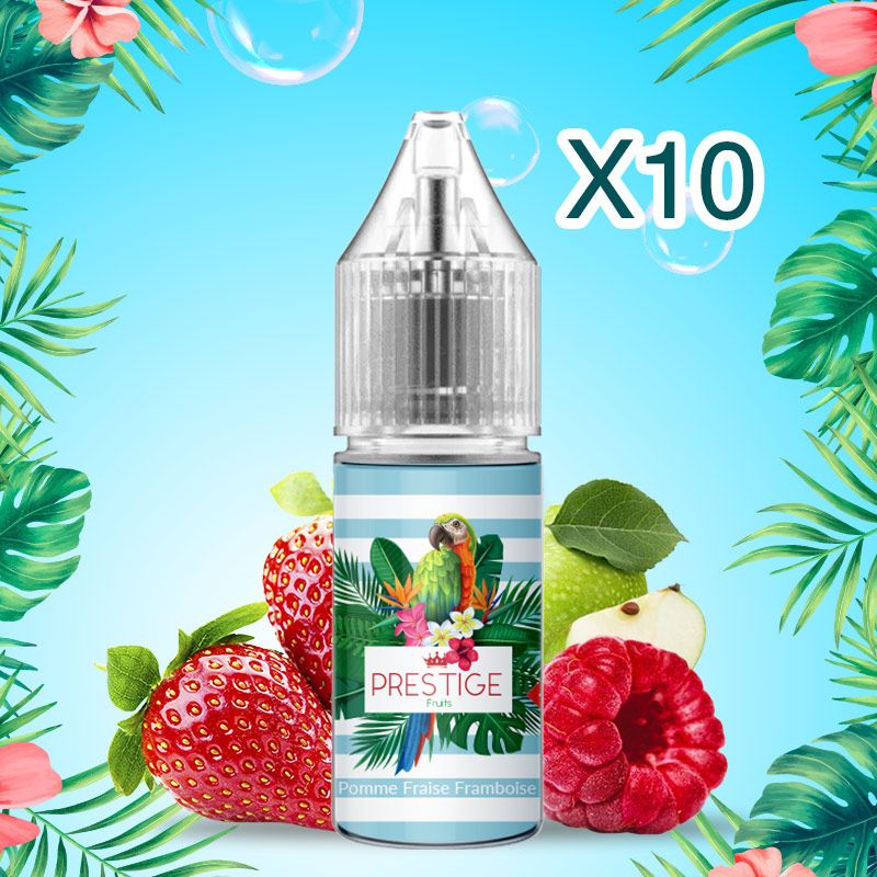 Prestige Fruits - Nic Salt -Pomme Fraise Framboise - 50/50 - 10ml X10