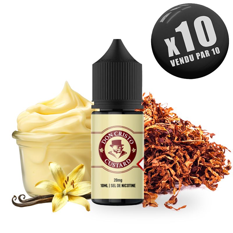 PGVG - Don Cristo Custard - NicSalt - 10-20mg - 10ml X10