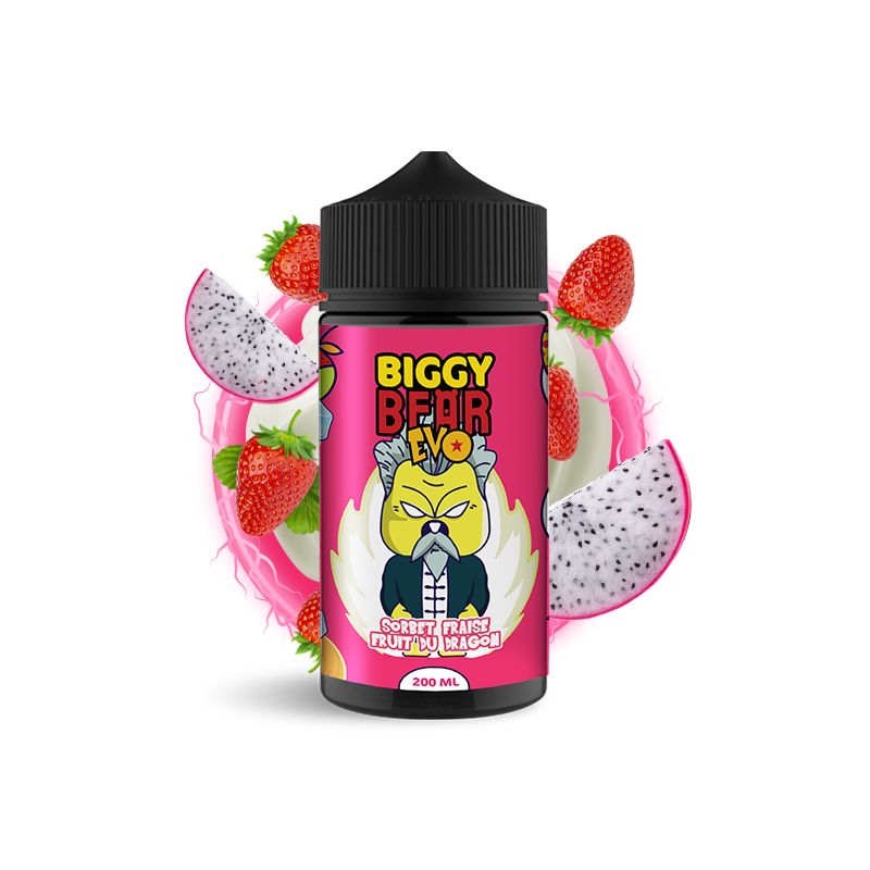 Biggy Bear Evo - Sorbet Fraise Fruit du Dragon - 50/50 200ml