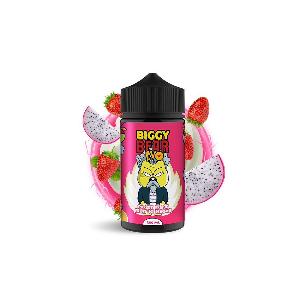 Biggy Bear Evo - Strawberry Dragon Fruit Sorbet - 50/50 200ml