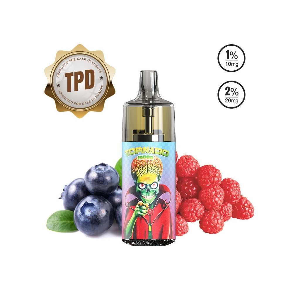 Tornado 10000 - TPD Europe Blueberry Raspberry 10-20MG