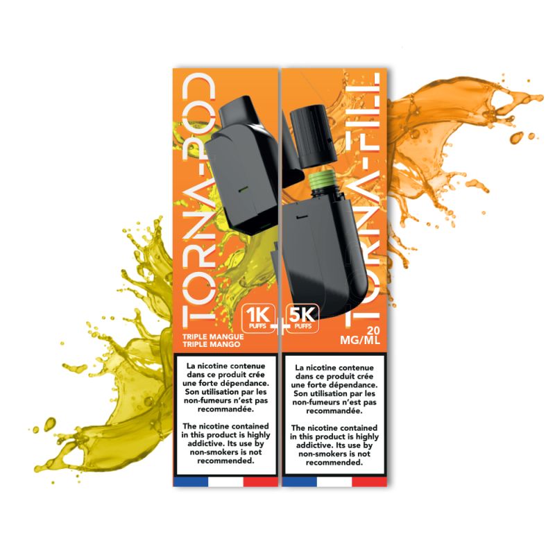 TORNA-BAR - Torna Pod / Fill Triple Mangue 6K Puffs x5