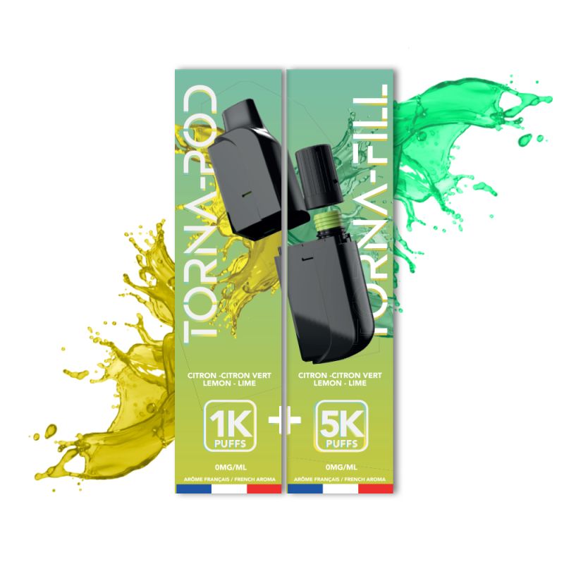 TORNA-BAR - Torna Pod / Fill Lemon & Lime 6K Puffs x5