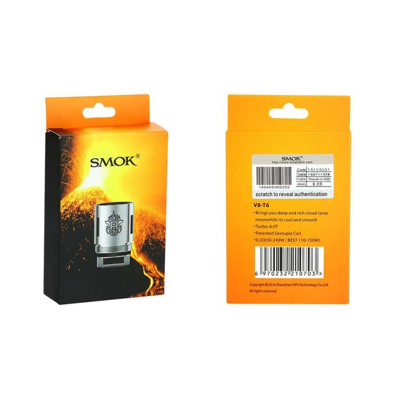 Résistances SMOK TFV8-T6 x 3